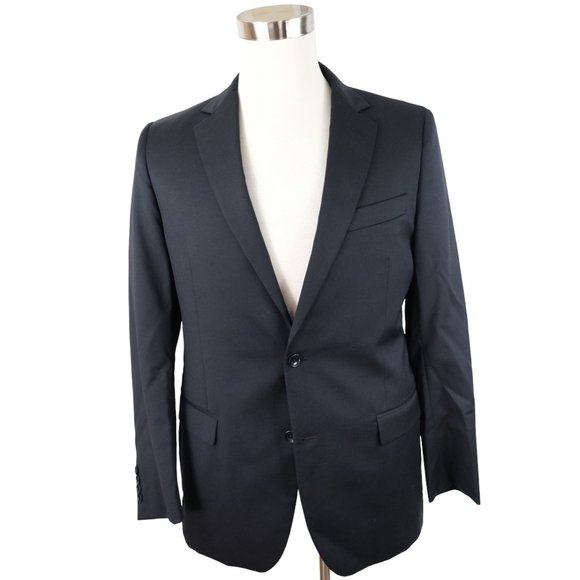 Brooks Brothers Fitzggerald Black Wool Suit Blazer 40L Estrado Trabaldo Togna - Picture 1 of 14